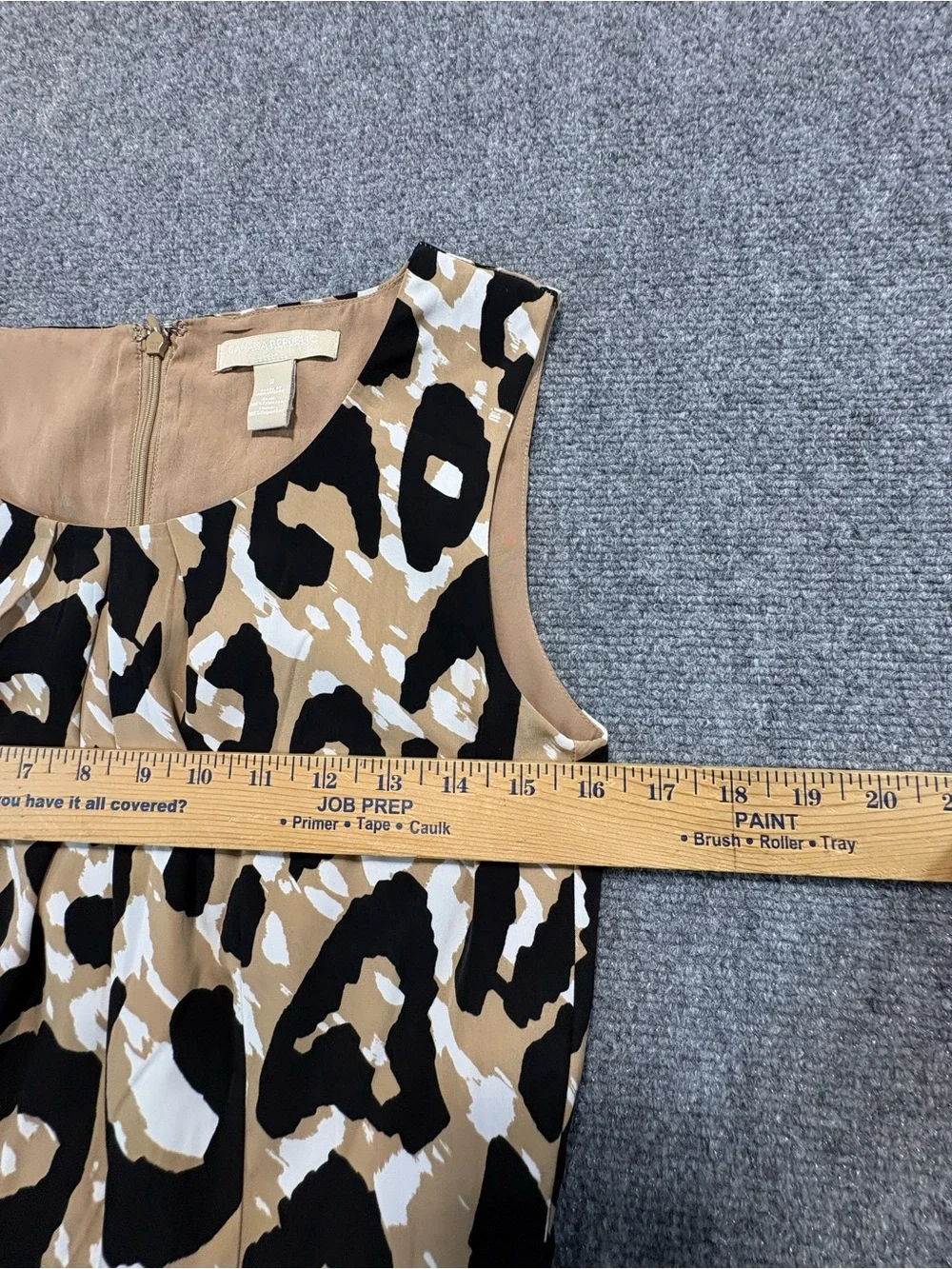 BANANA REPUBLIC Womens Size 2 Regular Sleeveless Leopard Print Dress